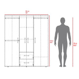 Closet Bariloche Eco Fresno Europeo 150.3x177.9cm con Cuatro Puertas y con Cuatro Cajones - CLOSETS | Bylmo