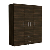 Closet Bariloche Eco Nogal 150.3x177.9cm con Cuatro Puertas y con Cuatro Cajones - CLOSETS | Bylmo