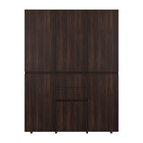 Closet Bea Nogal y Wengue 150x200cm con Seis Puertas y con Seis Cajones - CLOSETS | Bylmo