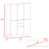 Closet Bea Nogal y Wengue 150x200cm con Seis Puertas y con Seis Cajones - CLOSETS | Bylmo
