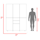 Closet Bea Nogal y Wengue 150x200cm con Seis Puertas y con Seis Cajones - CLOSETS | Bylmo