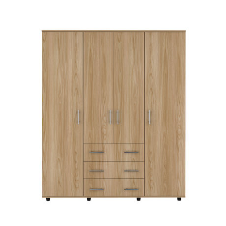 Closet Fontan Fresno Europeo y Blanco 150x179cm con Cuatro Puertas y con Cuatro Cajones - CLOSETS | Bylmo