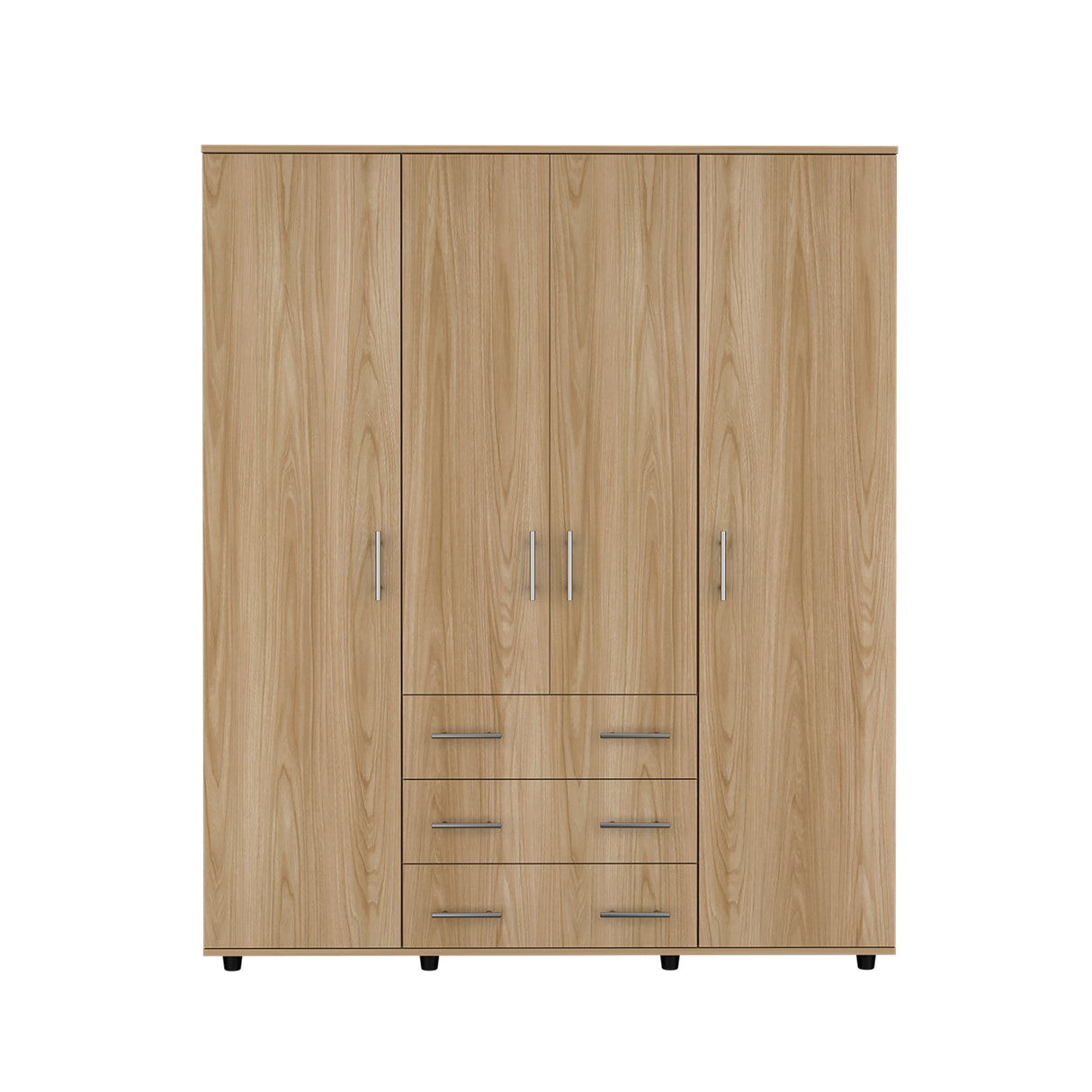 Closet Fontan Fresno Europeo 150x179cm con Cuatro Puertas y con Cuatro Cajones - CLOSETS | Bylmo