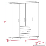 Closet Fontan Fresno Europeo 150x179cm con Cuatro Puertas y con Cuatro Cajones - CLOSETS | Bylmo