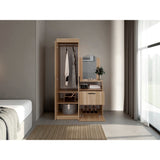 Closet Praga Fresno 103x179cm con una Puerta sin Cajones y con Espejo - CLOSETS | Bylmo