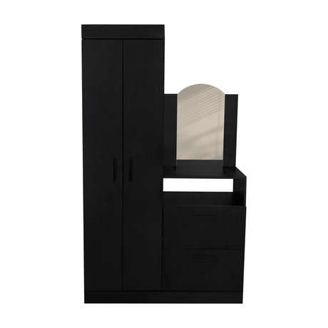 Closet Praga Wengue 103x179cm con una Puerta sin Cajones y con Espejo - CLOSETS | Bylmo