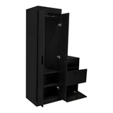 Closet Praga Wengue 103x179cm con una Puerta sin Cajones y con Espejo - CLOSETS | Bylmo