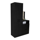 Closet Praga Wengue 103x179cm con una Puerta sin Cajones y con Espejo - CLOSETS | Bylmo