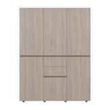 Closet Siruela Eco Bardolino y Blanco 150x200cm con Cinco Puertas y con Cinco Cajones - CLOSETS | Bylmo