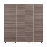 Closet Antalya Avellana y Blanco 200x200cm con Cinco Puertas y con Diez Compartimientos - CLOSETS | Bylmo