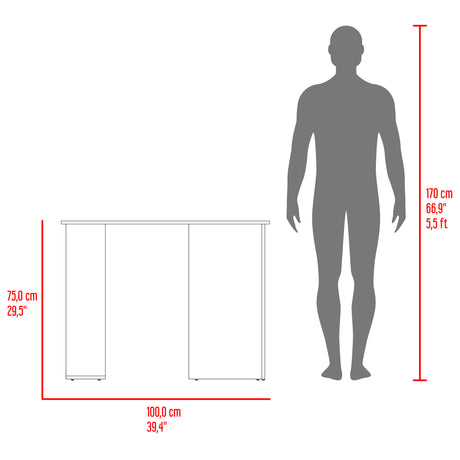 Escritorio Avis Blanco Positano 100x75cm con Organizador de Libros - ESCRITORIOS | Bylmo