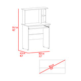 Centro de Computo Dolan Avellana 80x124.7cm con Organizador de Libros - ESCRITORIOS | Bylmo