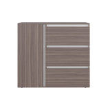 Cómoda Niza Avellana y Blanco 100x91cm de Tres Hileras con Tres Cajones - CAJONERAS Y COMODAS | Bylmo