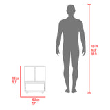 Mesa de Noche Miki Avellana y Blanco 40x51.6cm con Un Cajón y Con Tres Compartimientos - MESAS DE NOCHE | Bylmo