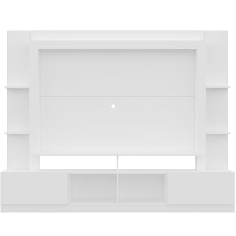 Centro de Entretenimiento Berlin Blanco 213x171cm Para TV Hasta 65" Pulgadas con Dos Comportimientos - MUEBLES DE TV | Bylmo
