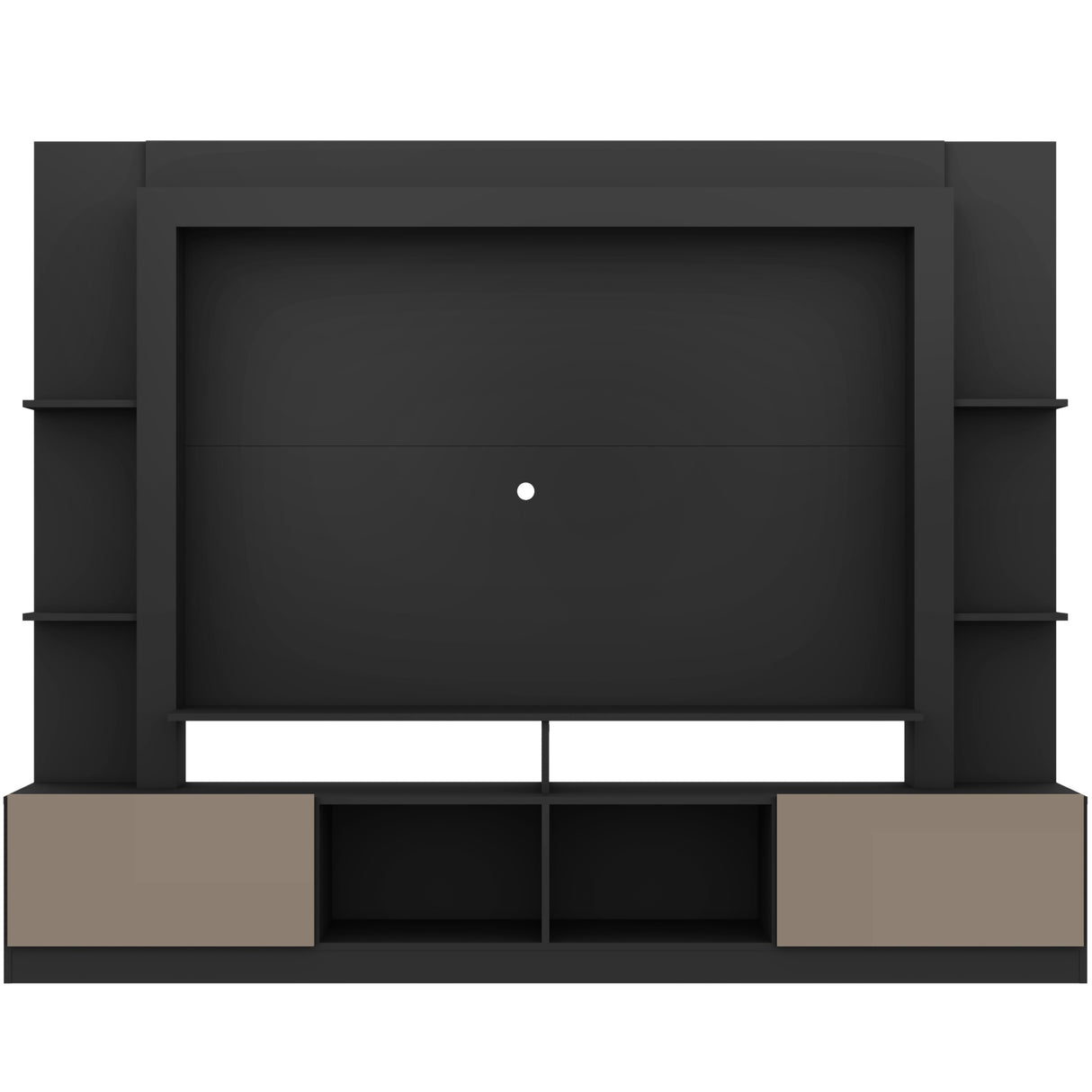 Centro de Entretenimiento Berlín Negro 213x171cm Para TV Hasta 65" Pulgadas con Dos Comportimientos