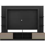 Centro de Entretenimiento Berlín Negro 213x171cm Para TV Hasta 65" Pulgadas con Dos Comportimientos