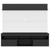 Centro de Entretenimiento Madrid Blanco y Negro 175x116cm Para TV Hasta 75" Pulgadas con Tres Comportimientos - MUEBLES DE TV | Bylmo