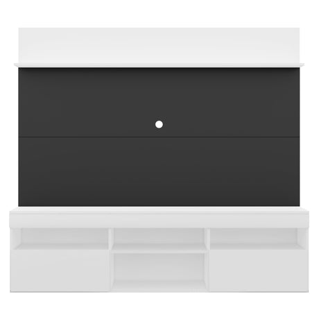 Centro de Entretenimiento Madrid Negro y Blanco 175x116cm Para TV Hasta 75" Pulgadas con Tres Comportimientos - MUEBLES DE TV | Bylmo