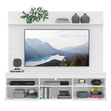 Centro de Entretenimiento Madrid Blanco 175x116cm Para TV Hasta 75" Pulgadas con Tres Comportimientos - MUEBLES DE TV | Bylmo