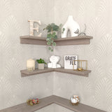 Set de 2 Repisas Bali Bardolino 40x6cm Irregular con Cuatro Entrepaños - REPISAS | Bylmo