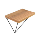 Set de 2 Repisas Cherry Negro y Madera Natural 20x21cm Triangular con Dos Entrepaños - REPISAS | Bylmo