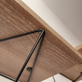 Set de 2 Repisas Cherry Negro y Madera Natural 20x21cm Triangular con Dos Entrepaños - REPISAS | Bylmo