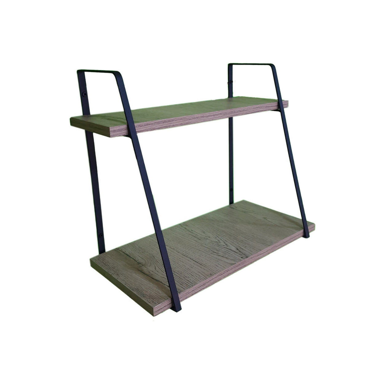 Repisa Danish Madera Natural y Negro 35x43cm Escalera con Dos Entrepaños - REPISAS | Bylmo