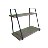 Repisa Danish Madera Natural y Negro 35x43cm Escalera con Dos Entrepaños - REPISAS | Bylmo