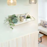 Repisa Novo Blanco y Negro 60x15cm Rectangular con Un Entrepaño - REPISAS | Bylmo