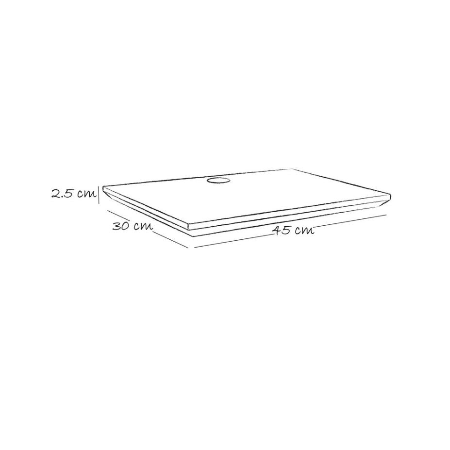 Repisa DVD Wengue 45x1.8cm Rectangular con Un Entrepaño - REPISAS | Bylmo