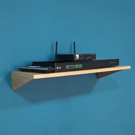 Repisa Tecno Madera Natural 60x24cm Rectangular con Un Entrepaño - REPISAS | Bylmo