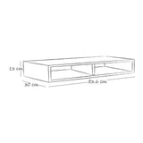 Repisa Smart Milan 83x15cm Rectangular con Dos Entrepaños