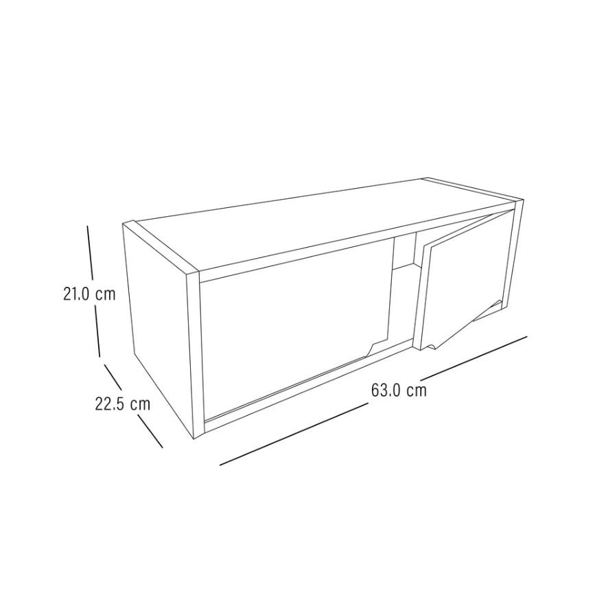 Repisa Sonrie Fresno Balance 63x21cm Rectangular con Dos Entrepaños - REPISAS | Bylmo