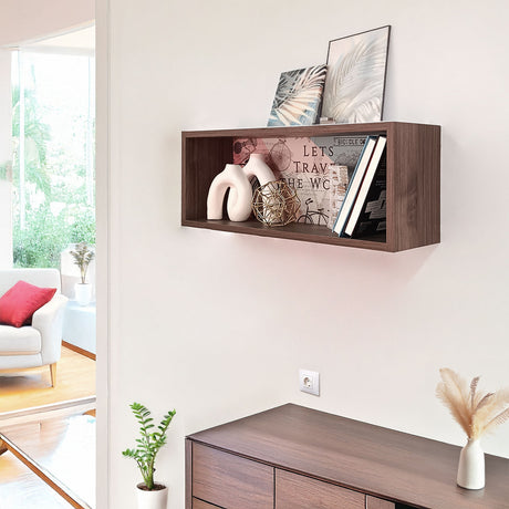 Repisa Travel Café Print 63x23.6cm Rectangular con Dos Entrepaños - REPISAS | Bylmo