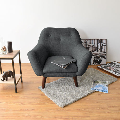 Poltrona Lincoln Gris 86x80cm De un Puesto con Apoya Brazos - SOFAS Y POLTRONAS | Bylmo