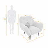 Poltrona Lincoln Gris 86x80cm De un Puesto con Apoya Brazos - SOFAS Y POLTRONAS | Bylmo