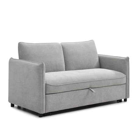 Sofá Cama Zahari Gris 159x79cm De Tres Puestos Reclinable con Resposapies con Apoya Brazos - SOFAS Y POLTRONAS | Bylmo