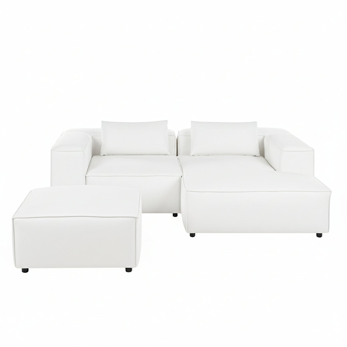 Sofá Marruecos Blanco 220x68cm De Tres Puestos con Apoya Brazos - SOFAS Y POLTRONAS | Bylmo