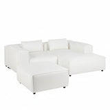 Sofá Marruecos Blanco 220x68cm De Tres Puestos con Apoya Brazos - SOFAS Y POLTRONAS | Bylmo