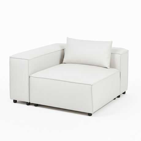 Sofá Marruecos Blanco 220x68cm De Tres Puestos con Apoya Brazos - SOFAS Y POLTRONAS | Bylmo