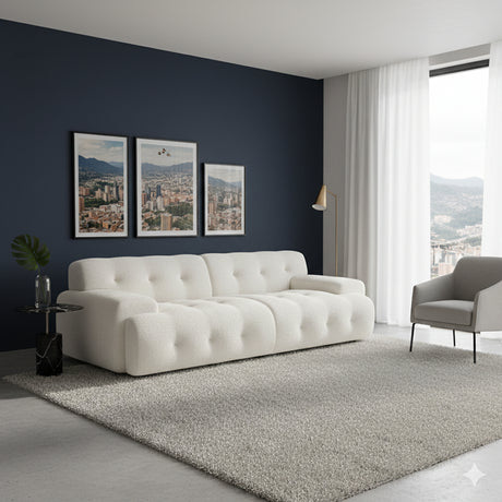 Sofá Cama Calin Blanco 190x96cm De Tres Puestos - SOFAS Y POLTRONAS | Bylmo