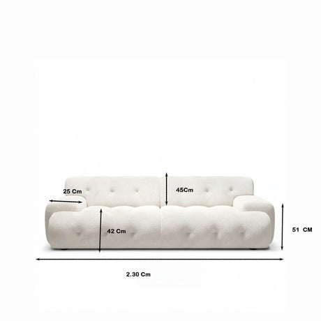 Sofá Cama Calin Blanco 190x96cm De Tres Puestos - SOFAS Y POLTRONAS | Bylmo