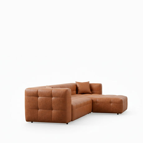 Sofá Cama en L Esquinero Deluxe Marron 240x70cm De Tres Puestos con Apoya Brazos - SOFAS Y POLTRONAS | Bylmo