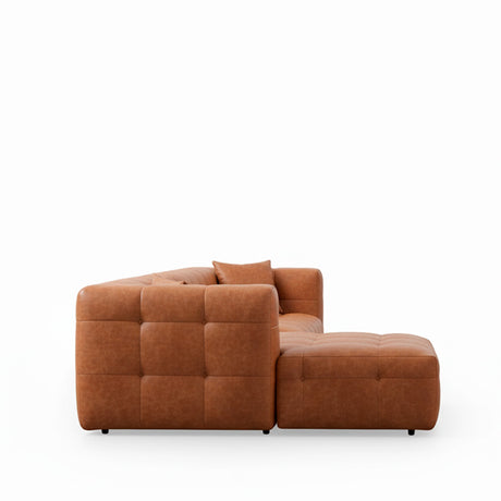 Sofá Cama en L Esquinero Deluxe Marron 240x70cm De Tres Puestos con Apoya Brazos - SOFAS Y POLTRONAS | Bylmo