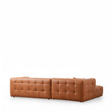 Sofá Cama en L Esquinero Deluxe Marron 240x70cm De Tres Puestos con Apoya Brazos - SOFAS Y POLTRONAS | Bylmo