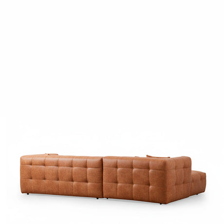 Sofá Cama en L Esquinero Deluxe Marron 240x70cm De Tres Puestos con Apoya Brazos - SOFAS Y POLTRONAS | Bylmo