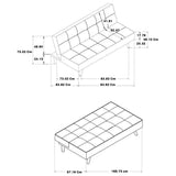 Sofá Cama Jenson Marron 165.73x73.02cm De Tres Puestos Reclinable - SOFAS Y POLTRONAS | Bylmo