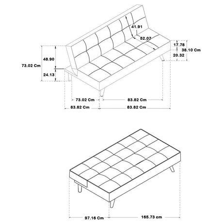 Sofá Cama Jenson Marron 165.73x73.02cm De Tres Puestos Reclinable - SOFAS Y POLTRONAS | Bylmo