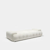 Sofá Cama Max Blanco Almendra 180x68cm De Tres Puestos Reclinable - SOFAS Y POLTRONAS | Bylmo